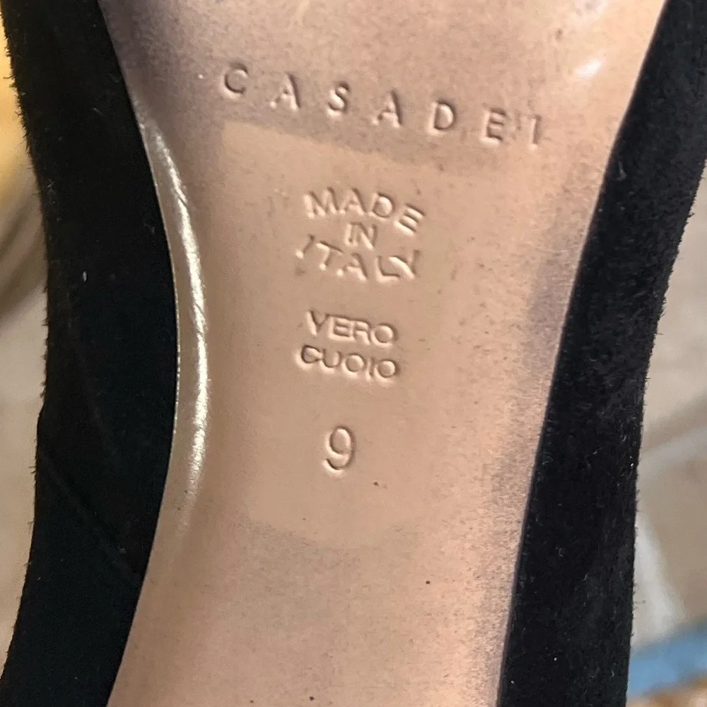 Casadei Black Suede Heels – Timeless Elegance - Picture 3 of 3